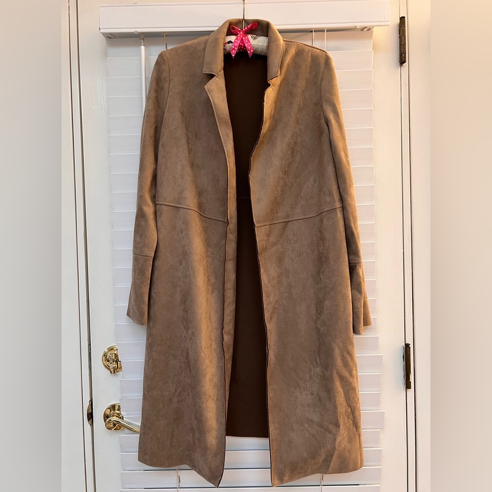 Zara Faux Suede Coat - XS